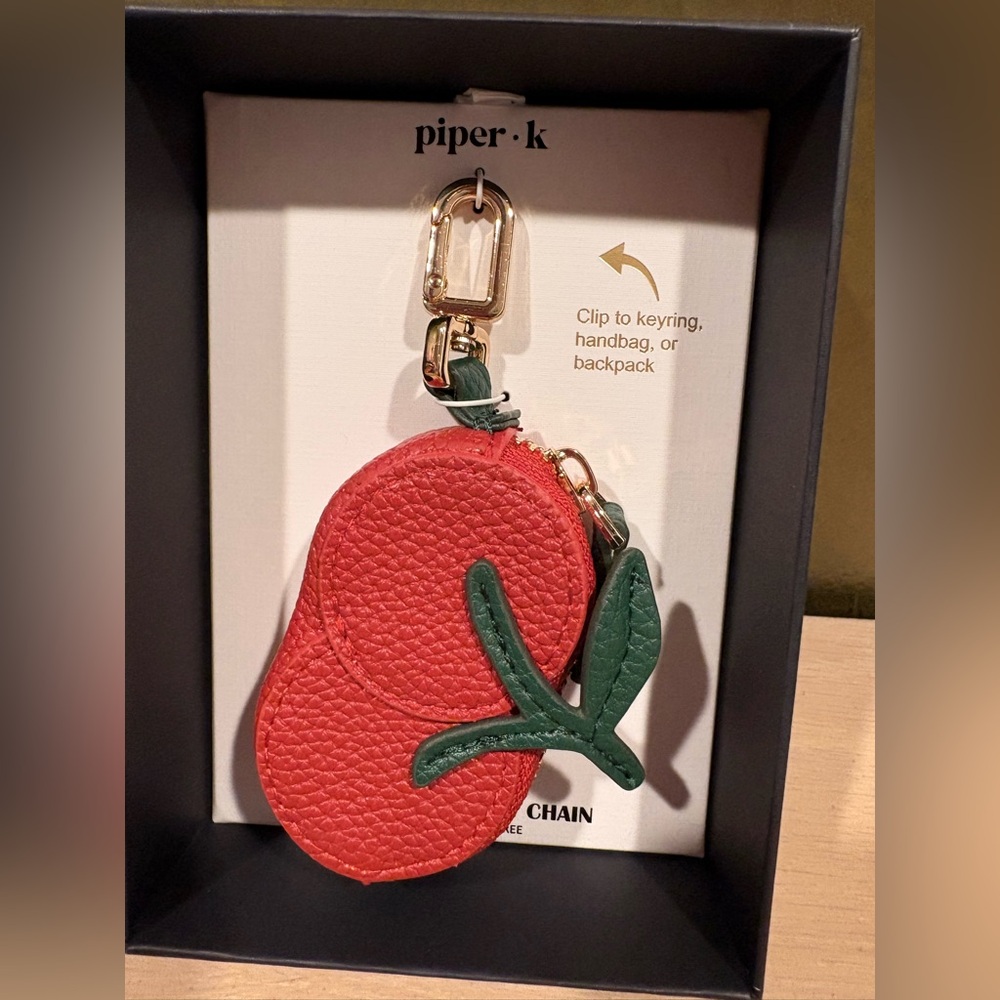 Piper K Apple coin pouch bag Charm